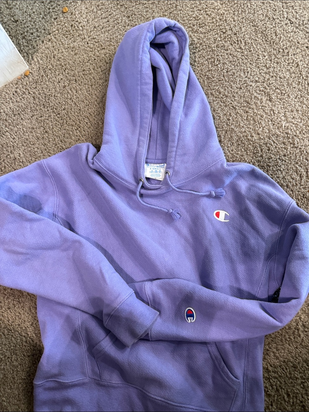 Champion Lavender Pullover Hoodie with Logo